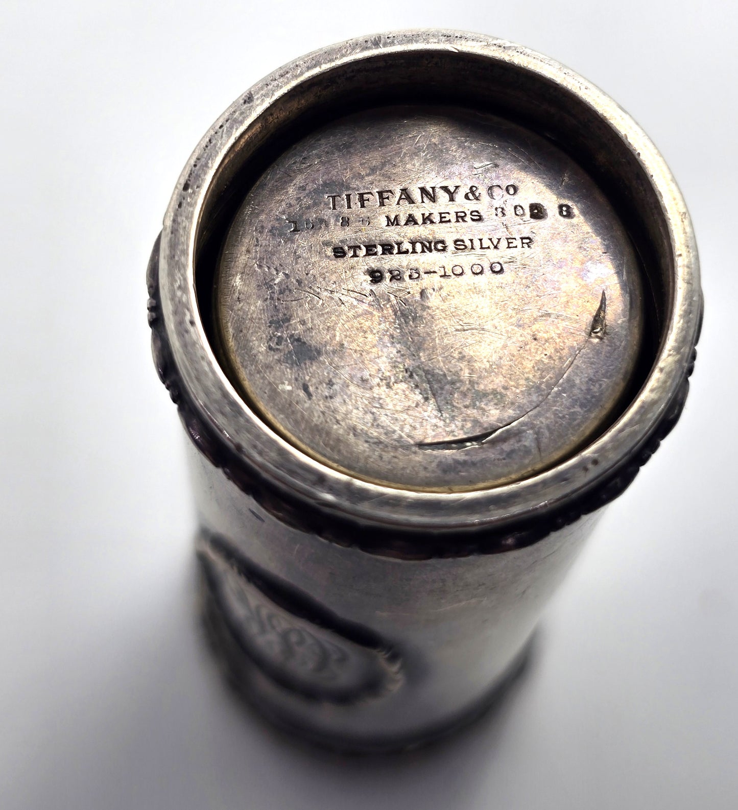 Tiffany and Company antique boar bristle sterling silver shaving brush 925-1000