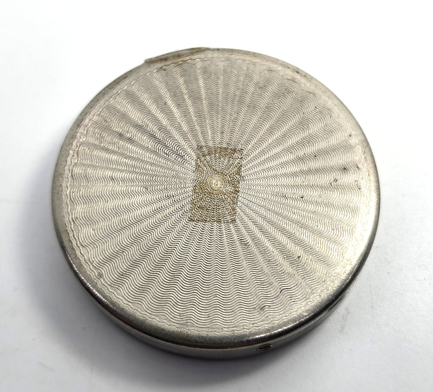 Evans rotating sifter disc Art Deco Antique mirror Powder Compact