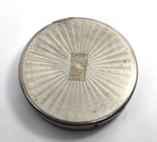Evans rotating sifter disc Art Deco Antique mirror Powder Compact