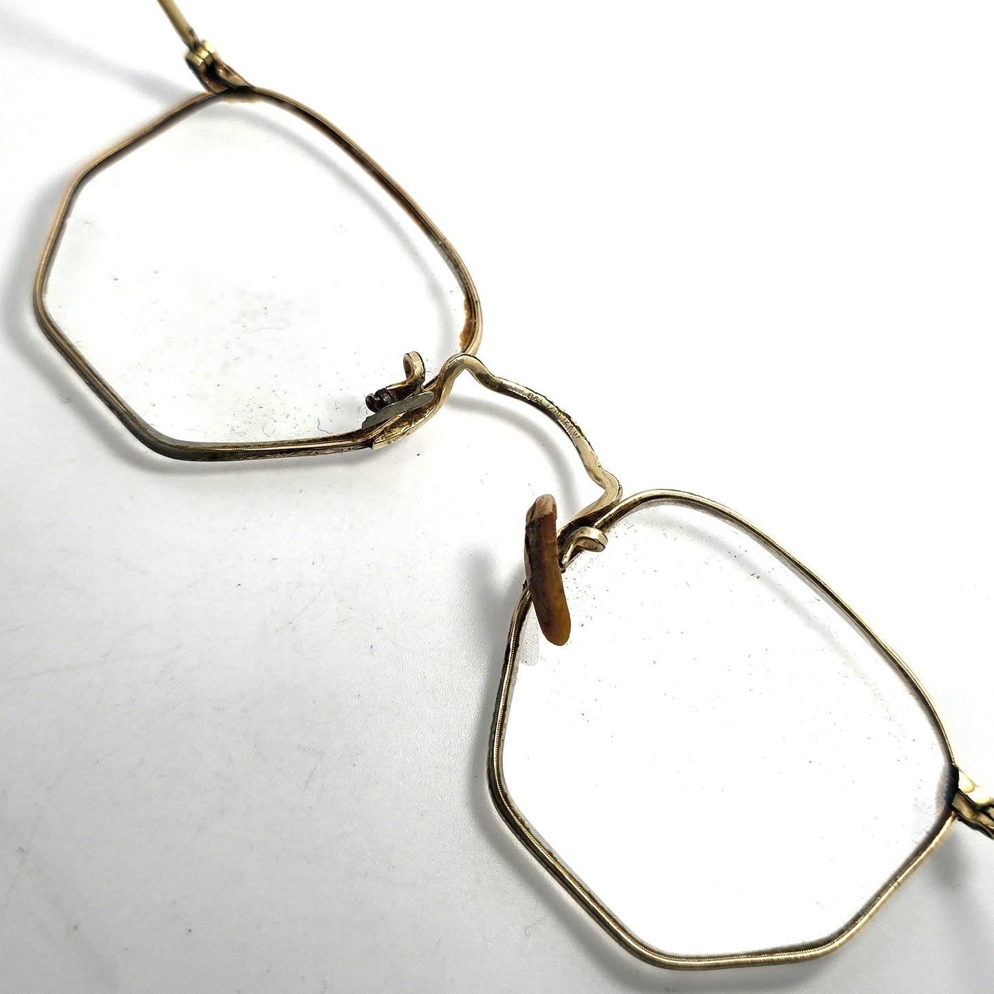 Bausch and Lomb B&L 12k gold filled Art Deco vintage Hexagonal Glasses