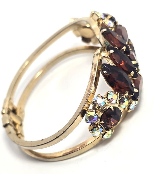 Juliana DeLizza & Elster Book Piece Aurora borealis rhinestone clamper bracelet