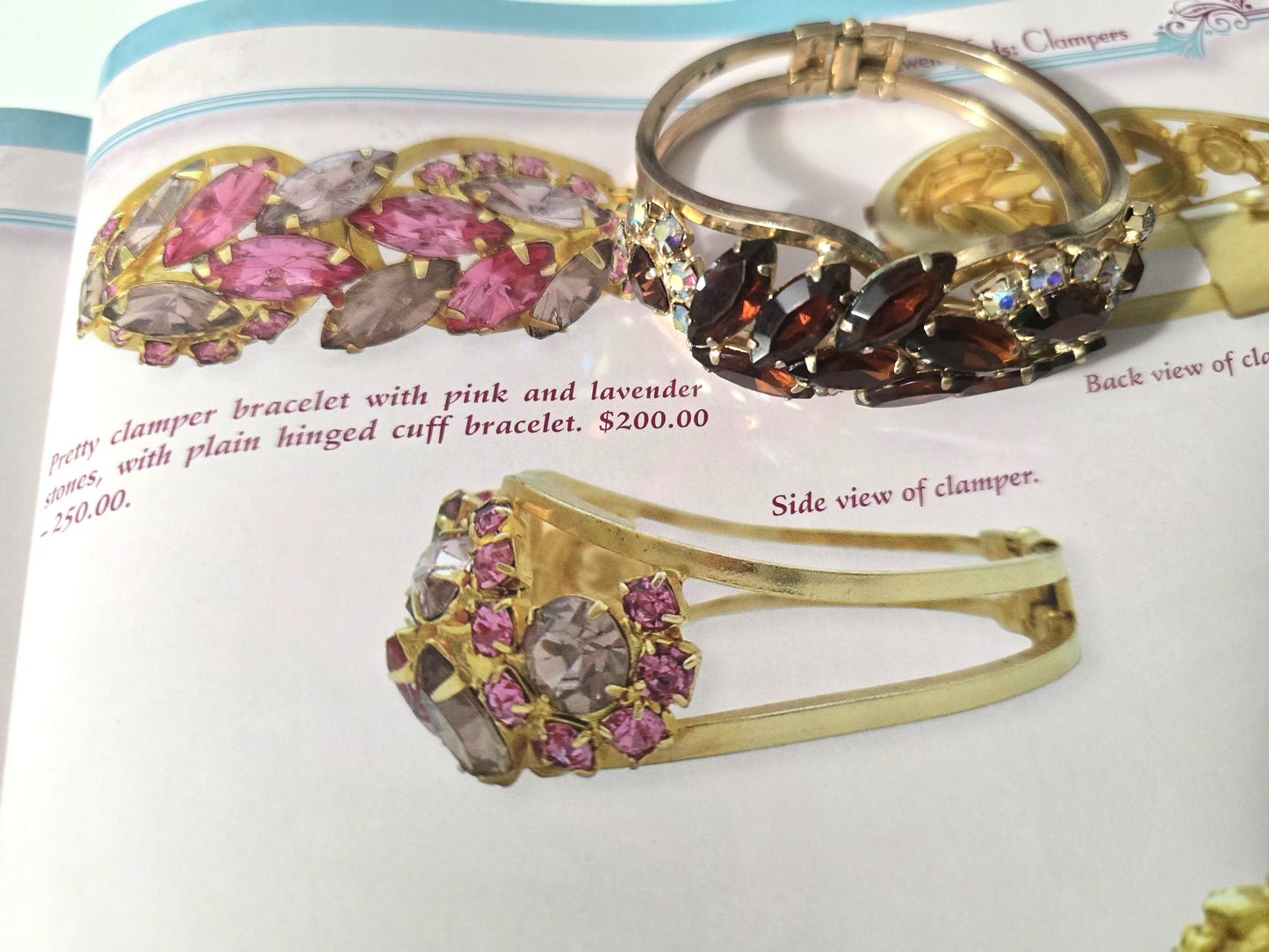 Juliana DeLizza & Elster Book Piece Aurora borealis rhinestone clamper bracelet