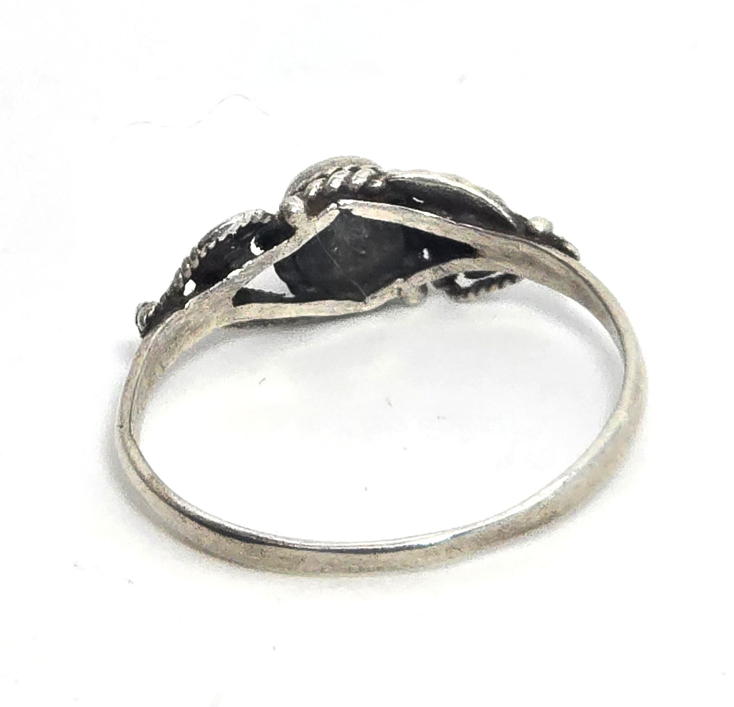 Mother of Pearl vintage flower southwestern vintage sterling silver ring size 8
