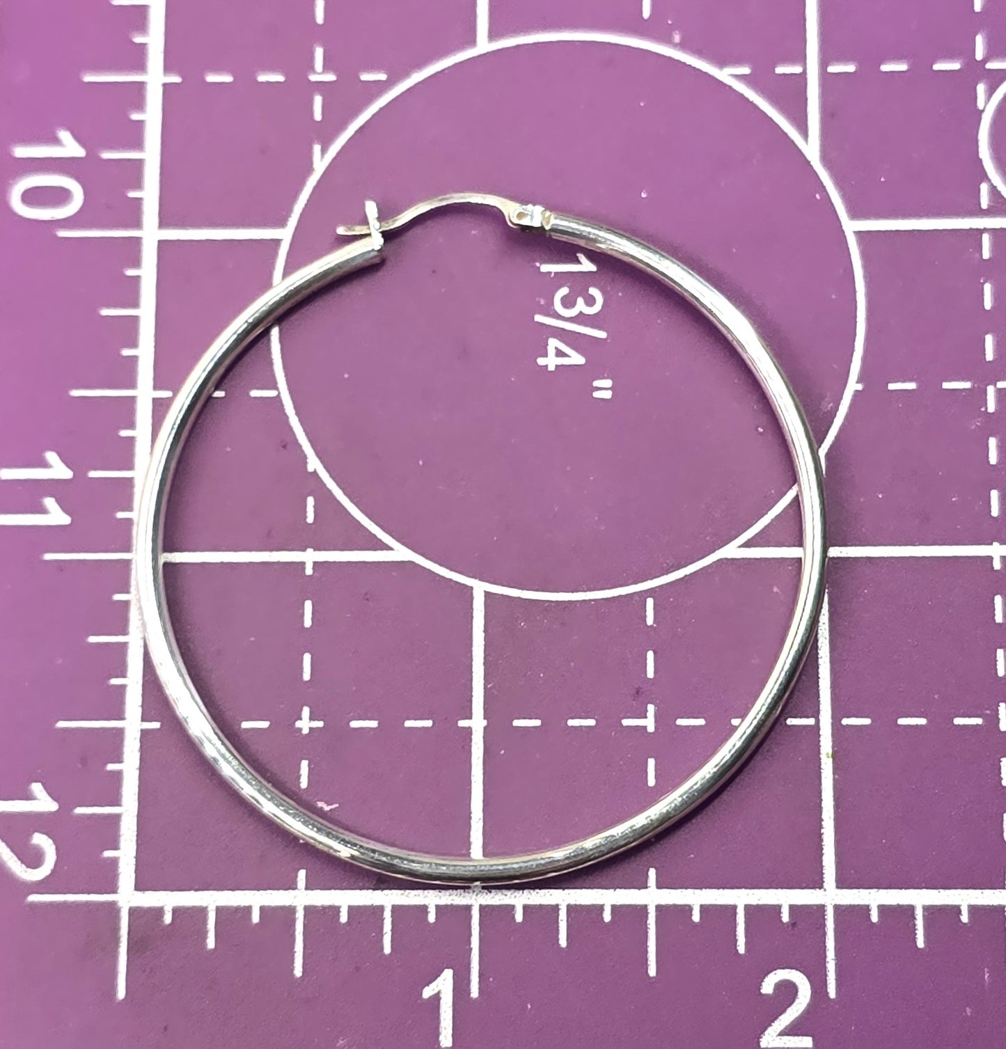 Lever back large thin 2" inch sterling silver vintage earrings