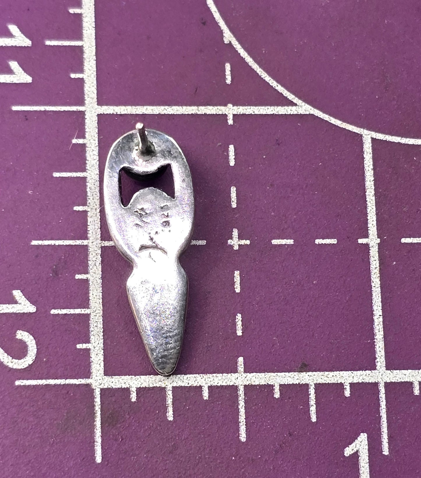 Goddess amethyst purple gemstone sterling silver stud earrings