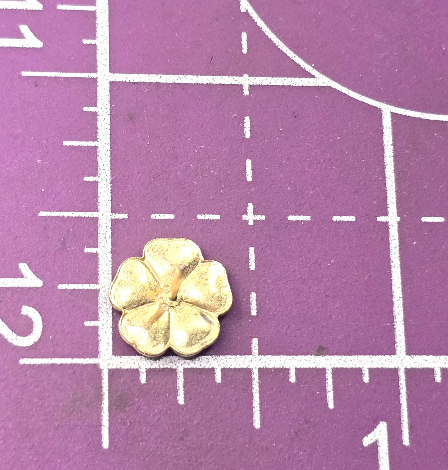 Blue guilloche Enamel forget me not flowers gold toned vintage stud earrings