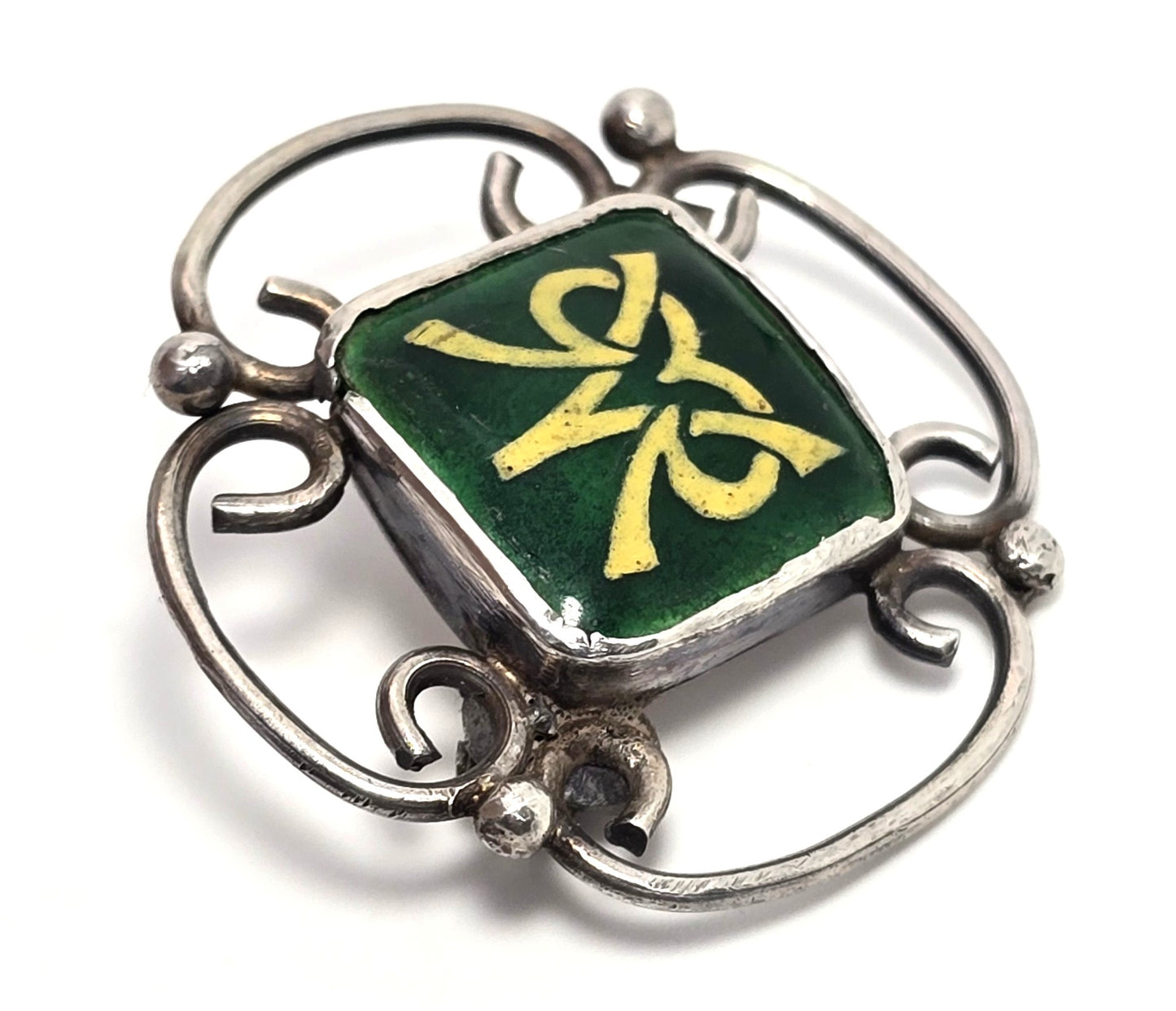 Vintage Scottish Luckenbooth Mary Queen of Scotts sterling silver vintage brooch