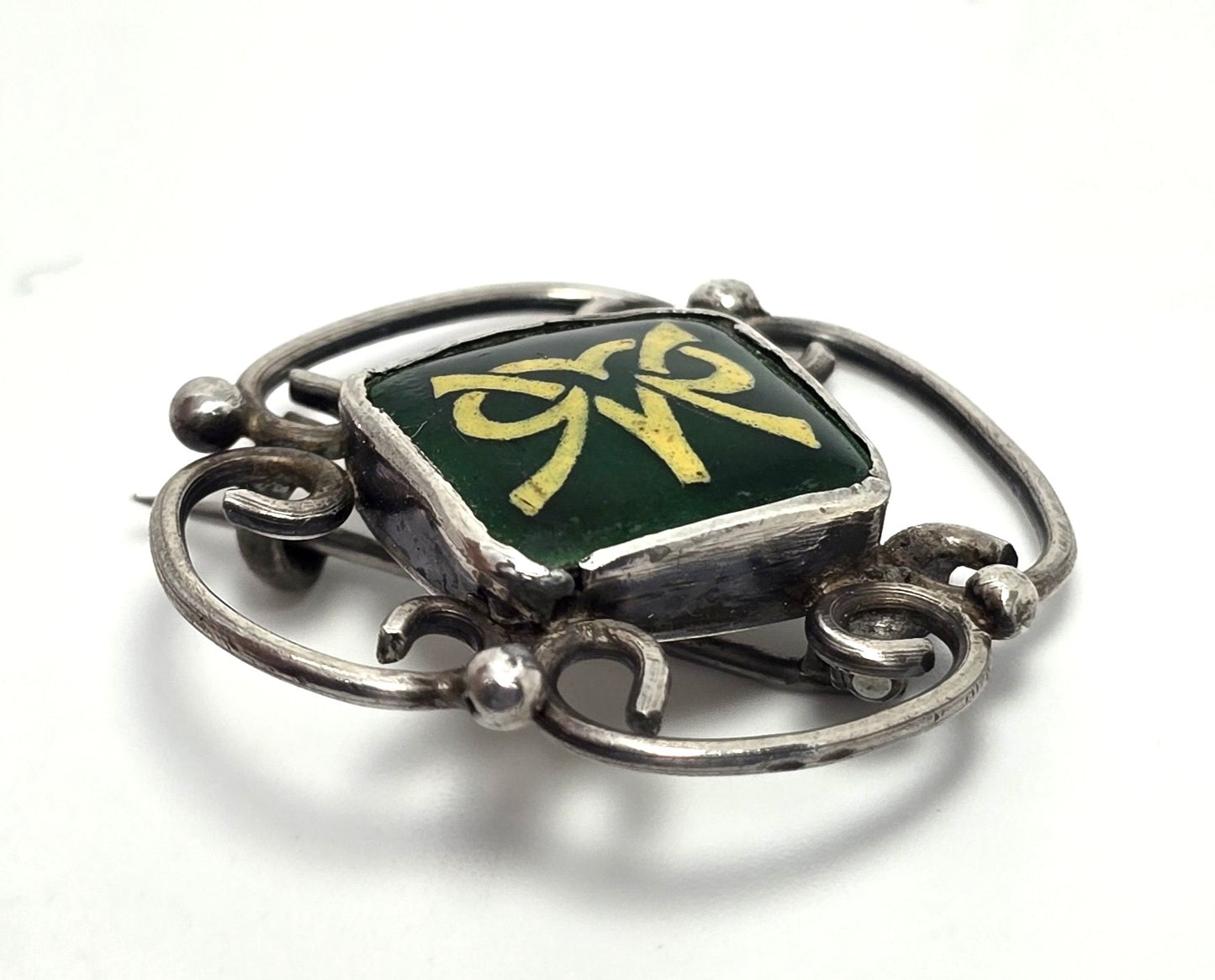 Vintage Scottish Luckenbooth Mary Queen of Scotts sterling silver vintage brooch