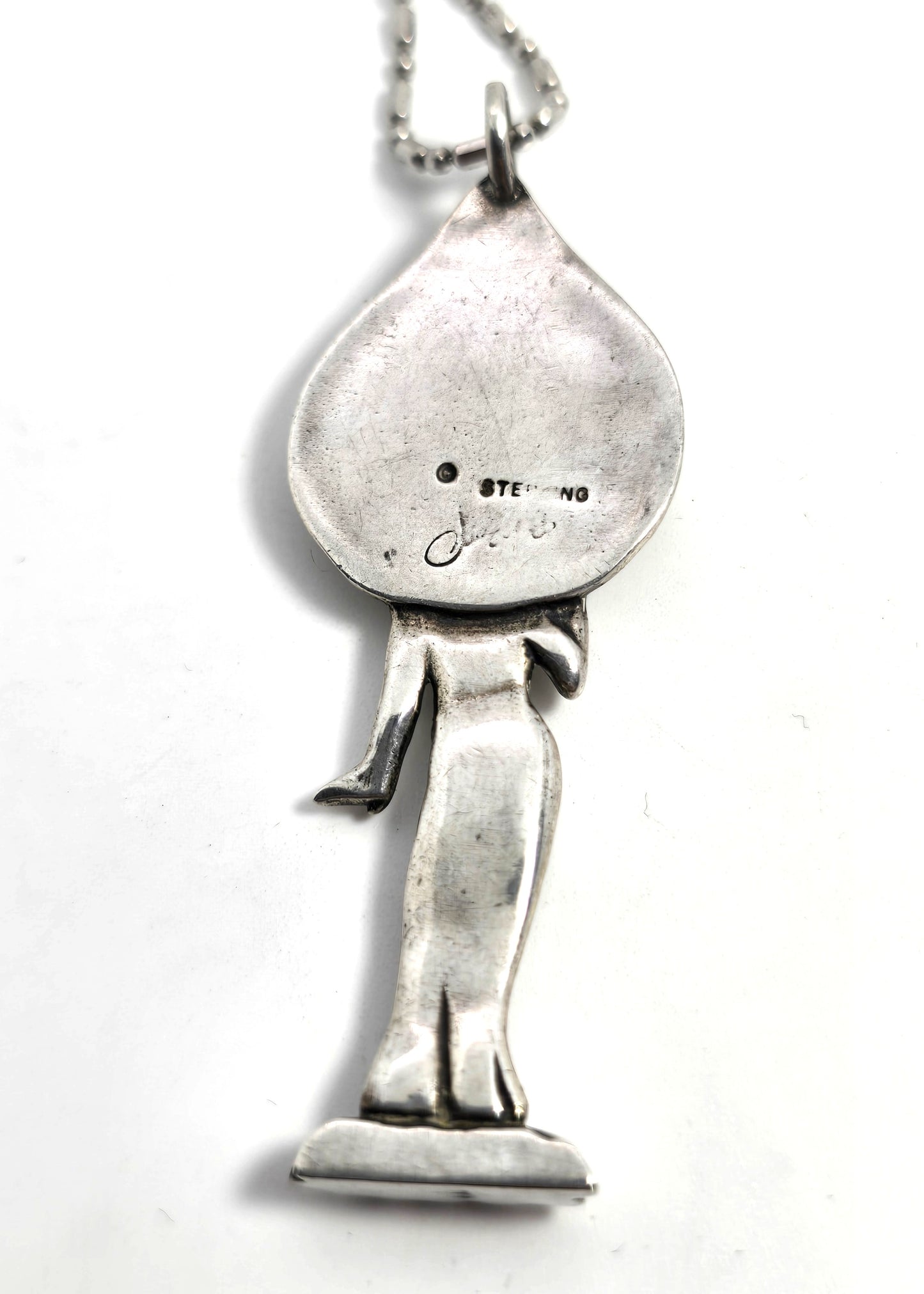 Jane Iris Kuan Yin Chinese Goddess of compassion sterling silver necklace