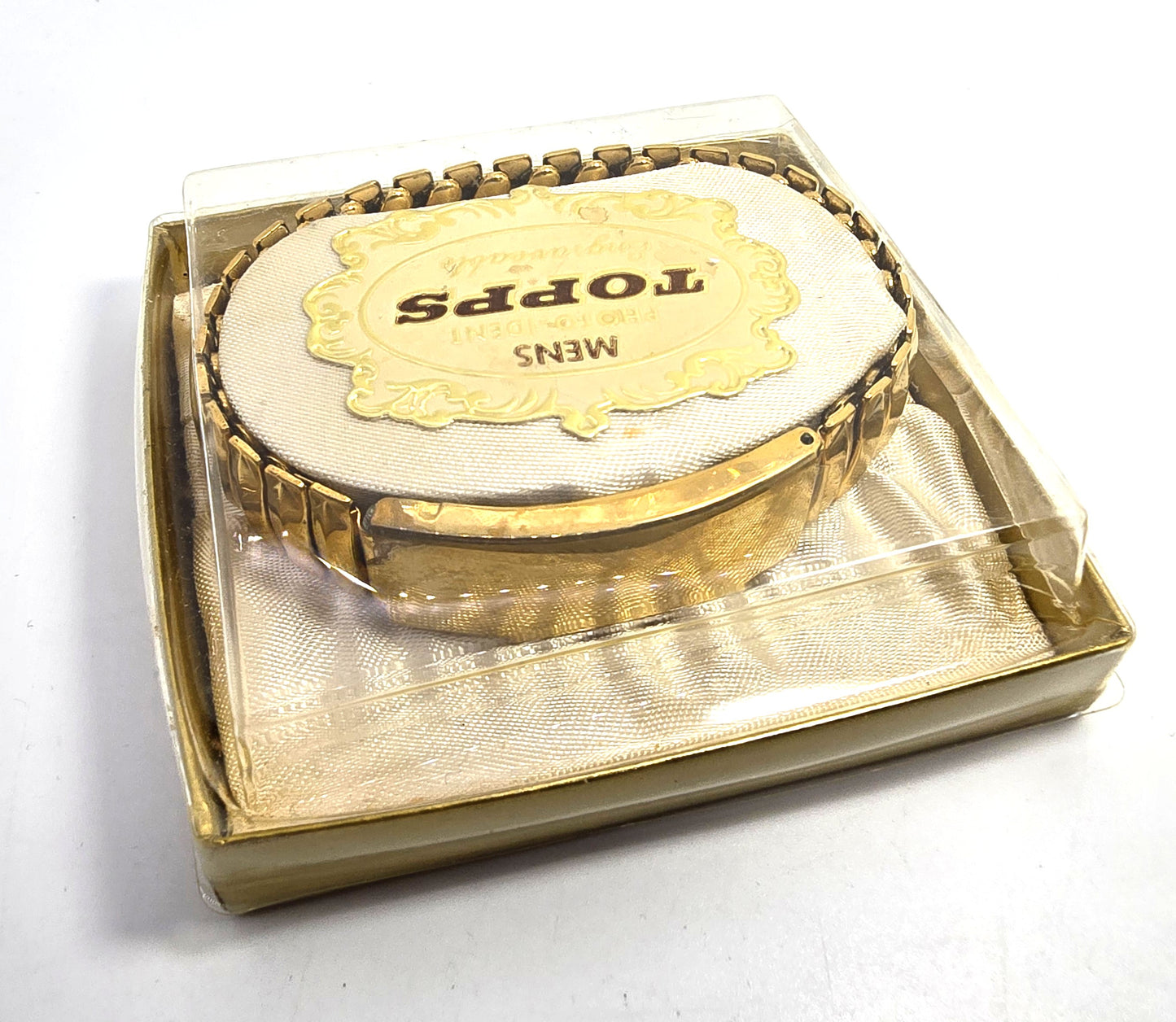 Topps Photo-Ident engravable stretch sweetheart locket bracelet in box