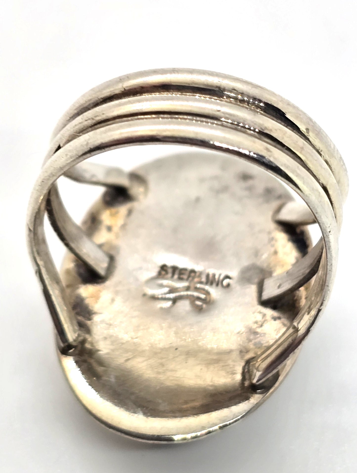 Calvin Peterson Navajo Sugilite Native American sterling silver ring size 8.5