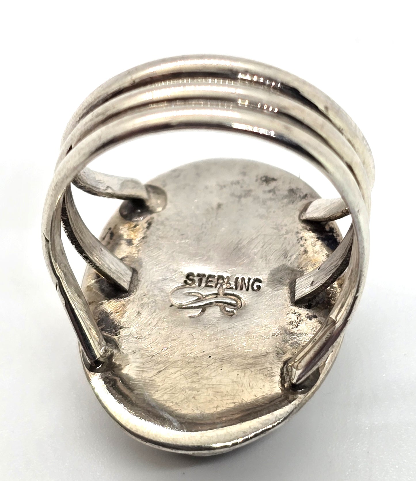 Calvin Peterson Navajo Sugilite Native American sterling silver ring size 8.5