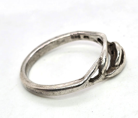 Egyptian Revival Eye of Horus vintage retro sterling silver ring size 8