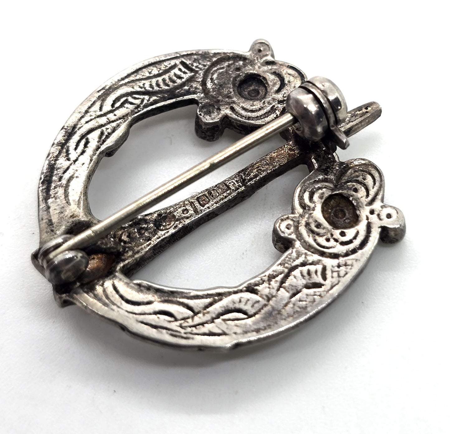 Connemara marble Blarney stone marcasite Irish sterling silver Tara Brooch