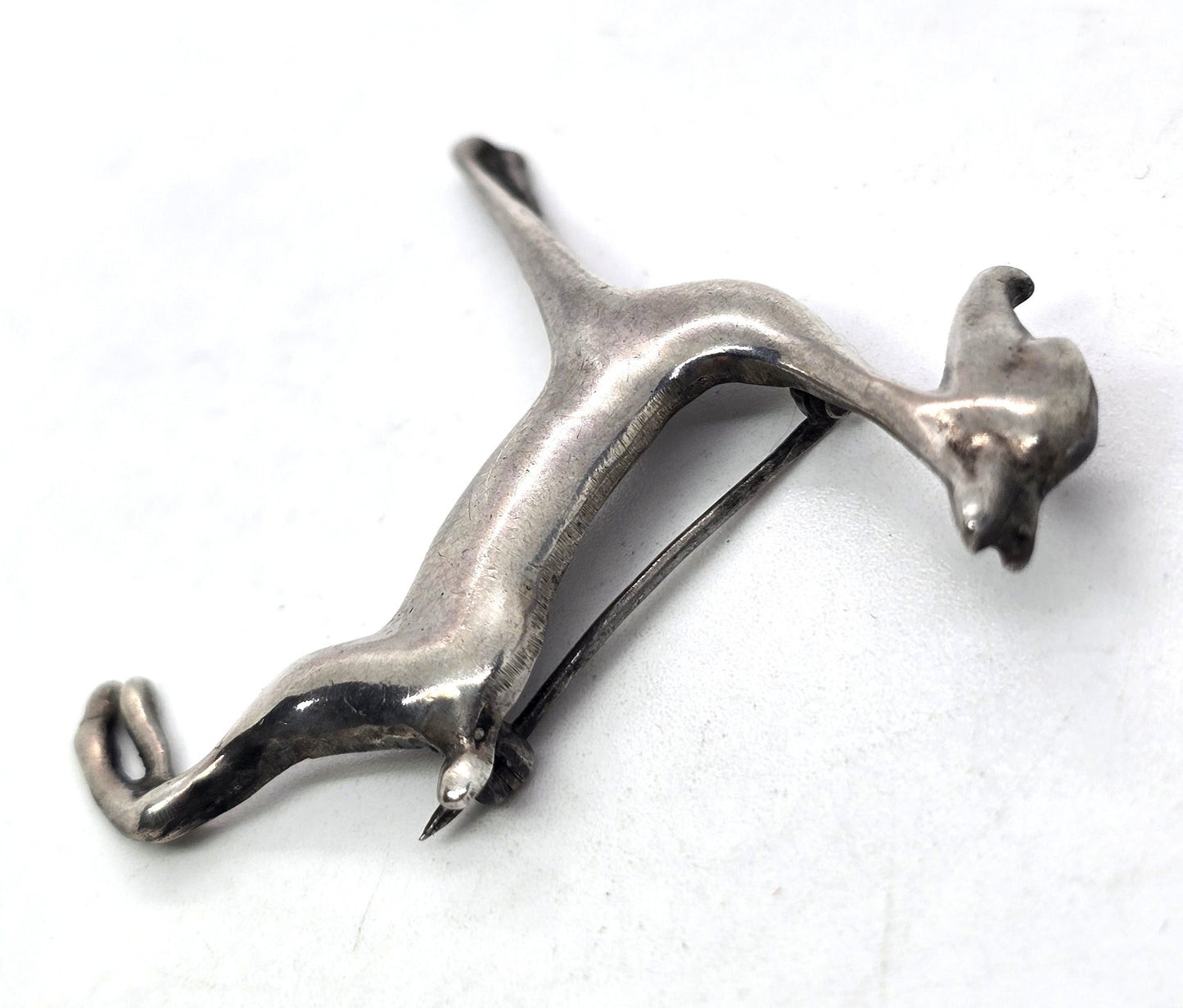 Baby fawn deer a sterling silver vintage figural brooch