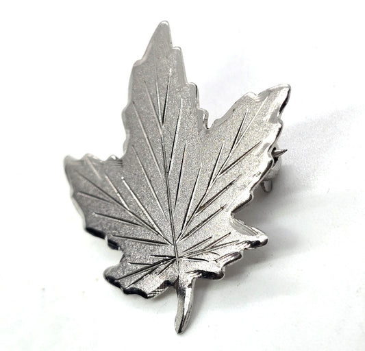 Amco Canadian Maple Leaf vintage sterling silver leaf brooch