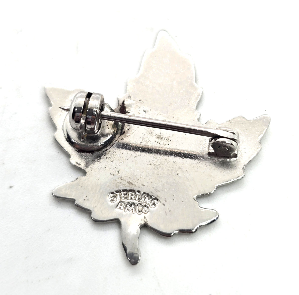 Amco Canadian Maple Leaf vintage sterling silver leaf brooch