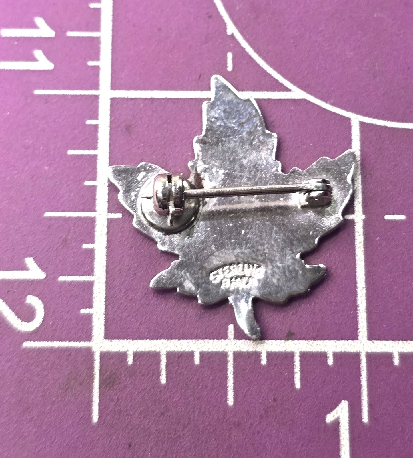 Amco Canadian Maple Leaf vintage sterling silver leaf brooch