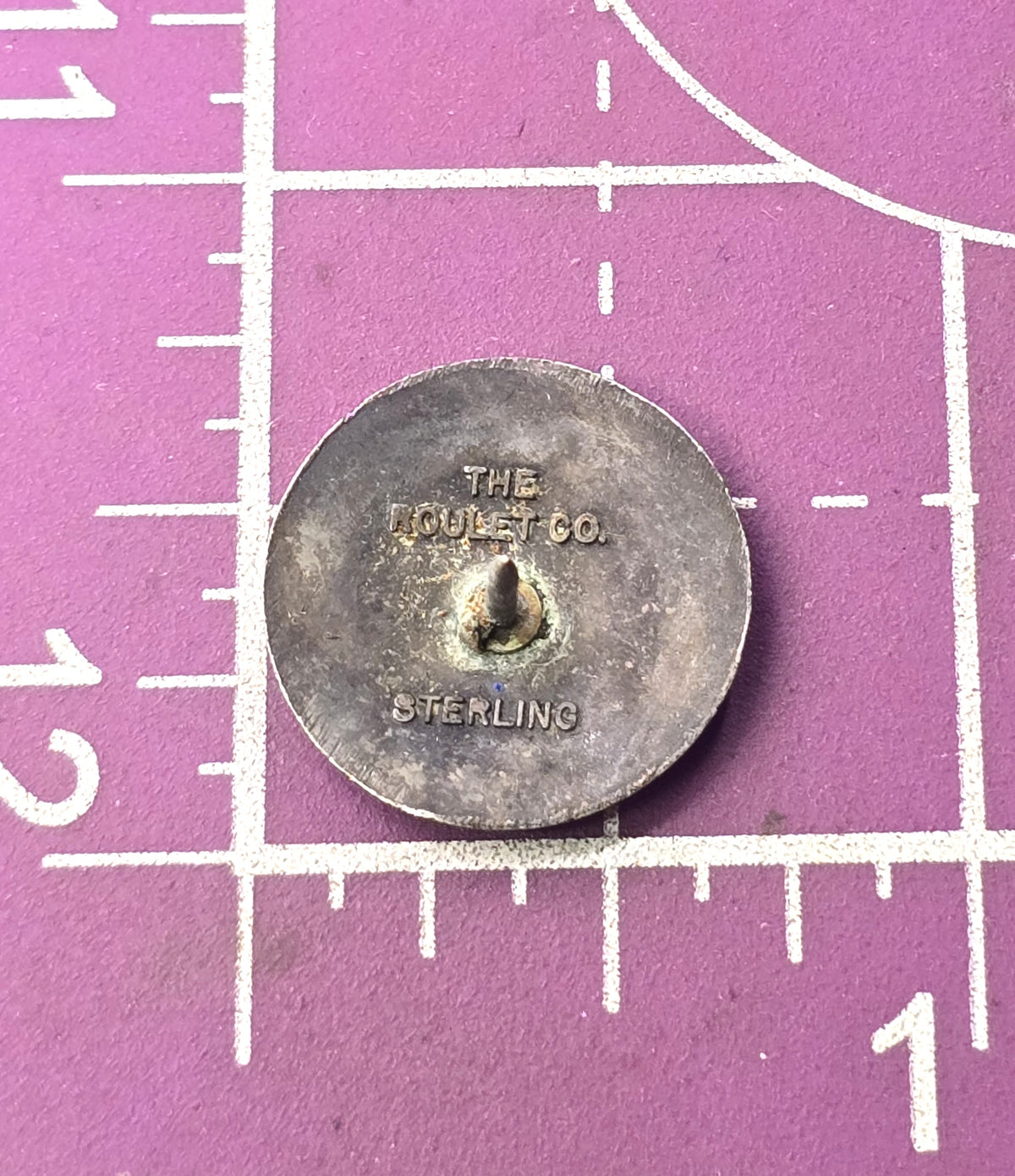 Freemason Masonic 25 year Enamel vintage sterling silver insignia pin