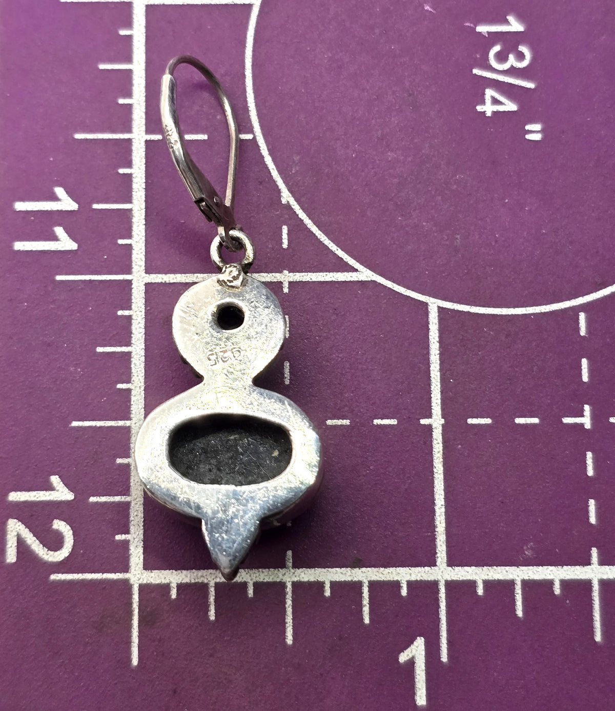 Black titanium druzy quartz labradorite gemstone sterling silver earrings