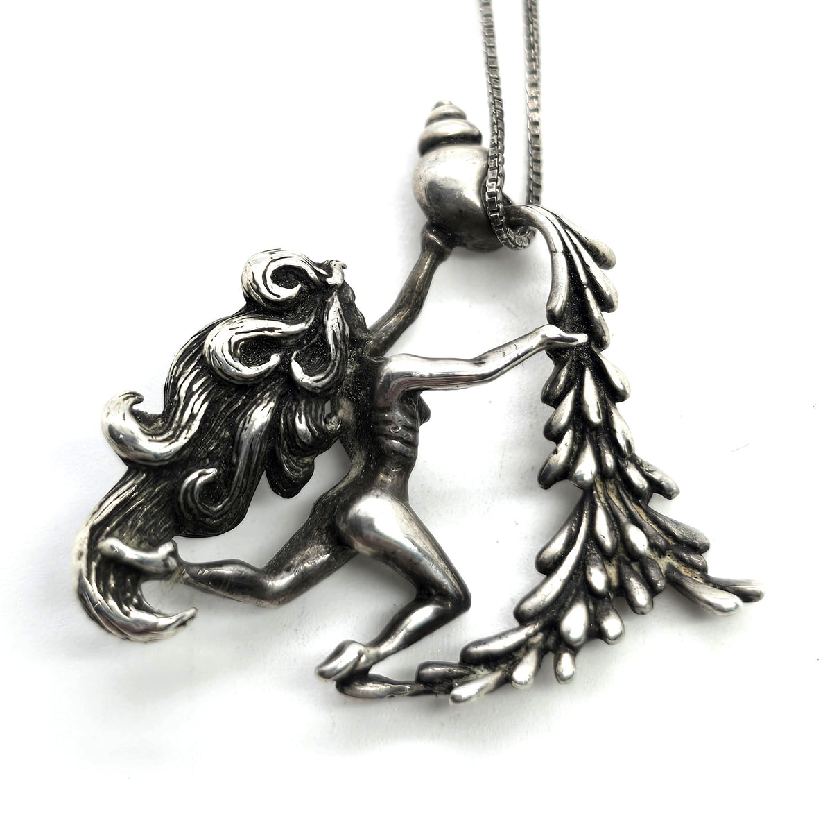 Bling Jewelry Aquarius Zodiac Sign Greek Water Goddess Sterling Silver necklace