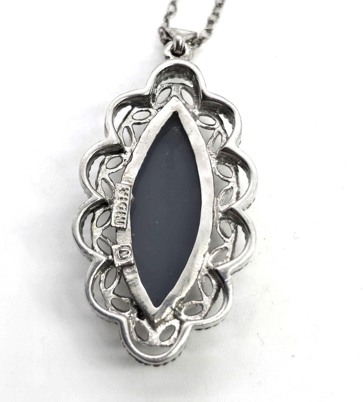Purple Aura druzy Quartz filigree sterling silver pendant necklace