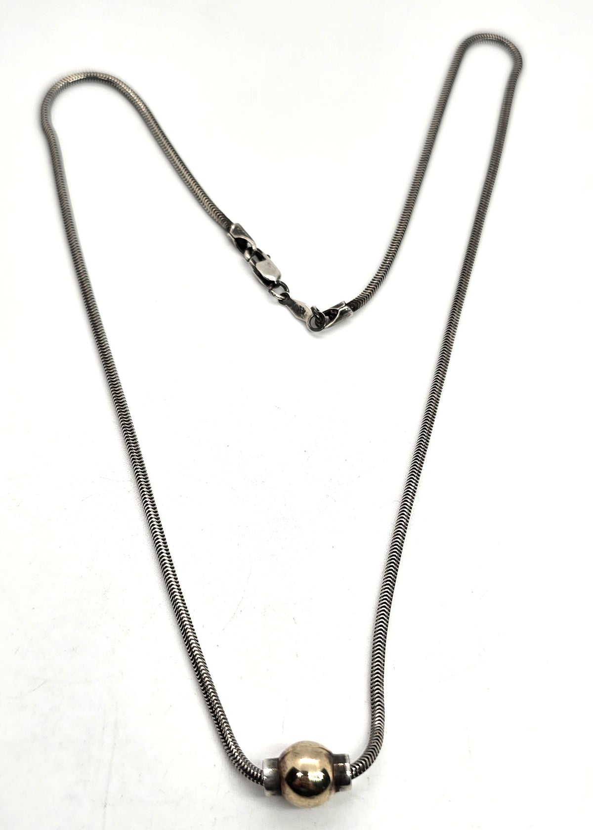 Krementz Cape Cod Sterling silver fox tail chain signed vintage necklace