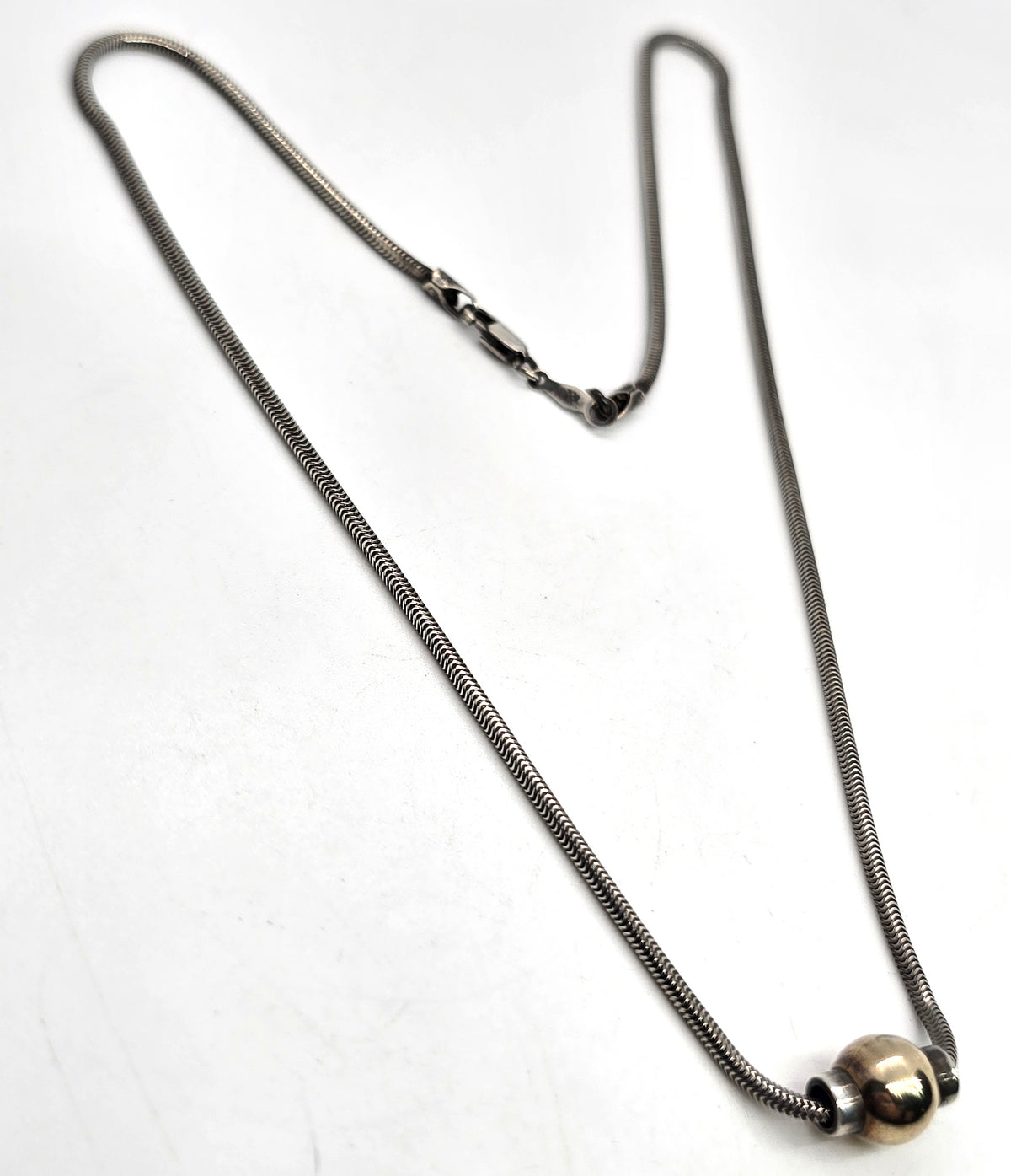 Krementz Cape Cod Sterling silver fox tail chain signed vintage necklace