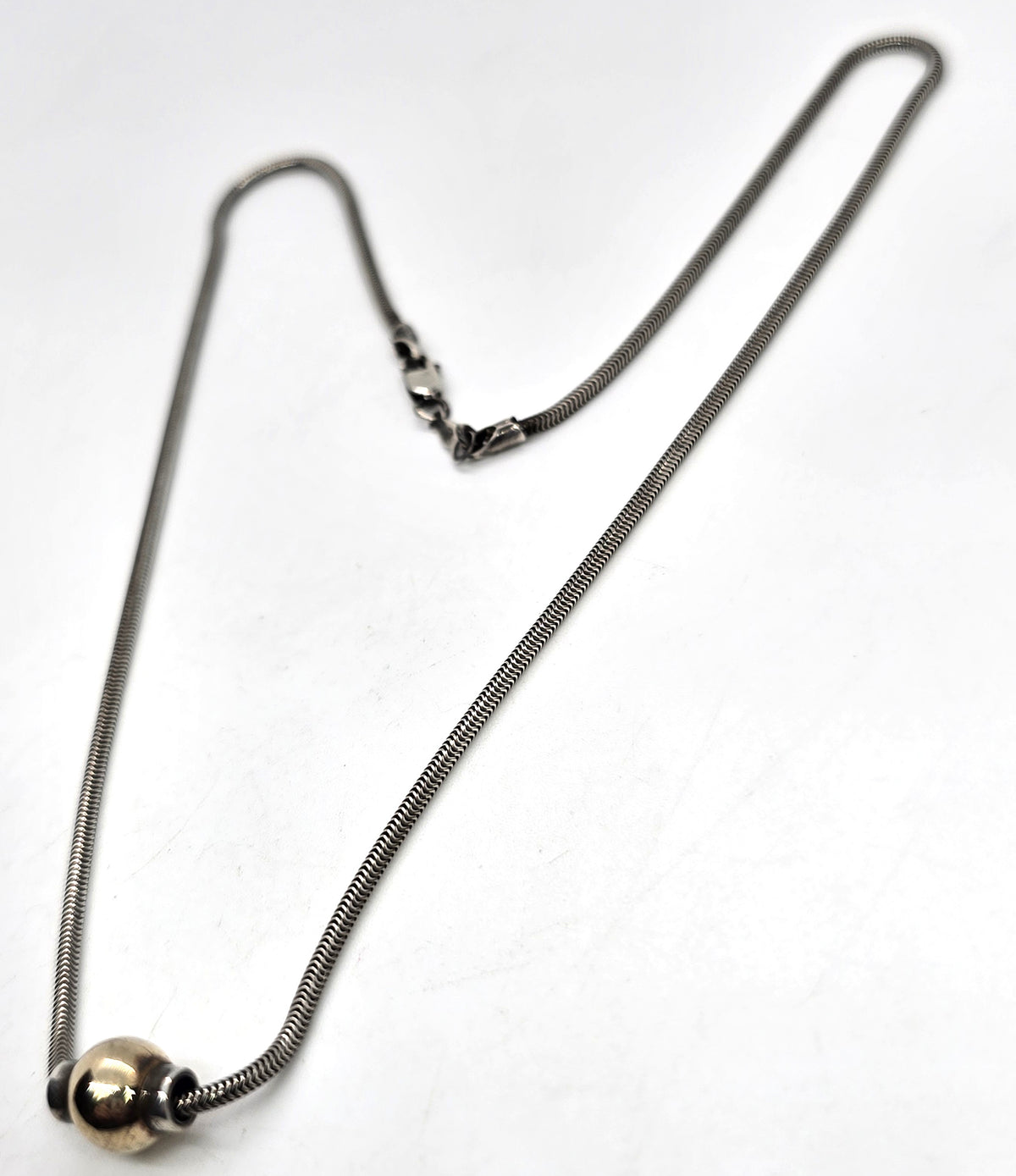 Krementz Cape Cod Sterling silver fox tail chain signed vintage necklace