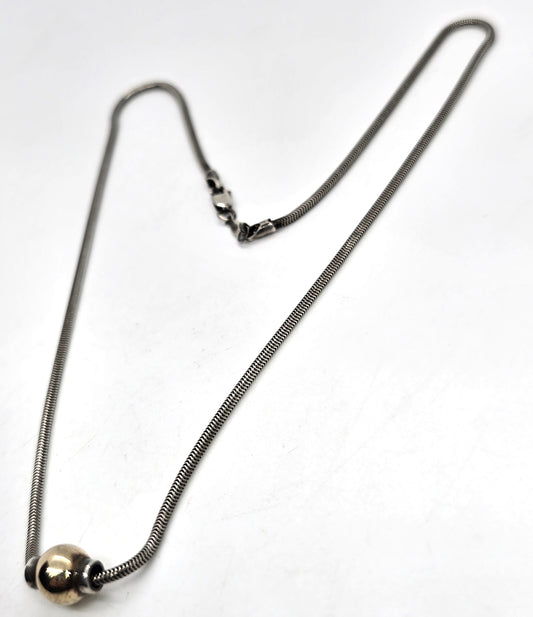 Krementz Cape Cod Sterling silver fox tail chain signed vintage necklace