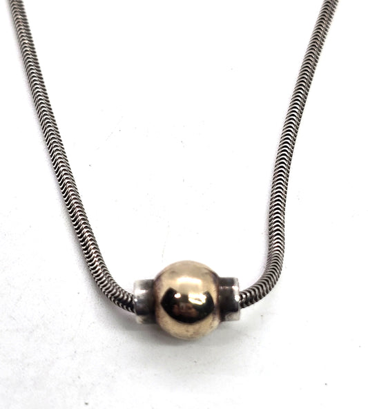 Krementz Cape Cod Sterling silver fox tail chain signed vintage necklace