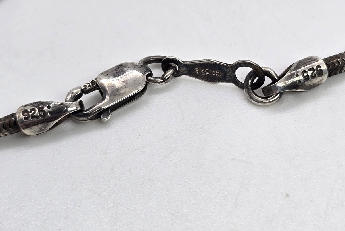 Krementz Cape Cod Sterling silver fox tail chain signed vintage necklace