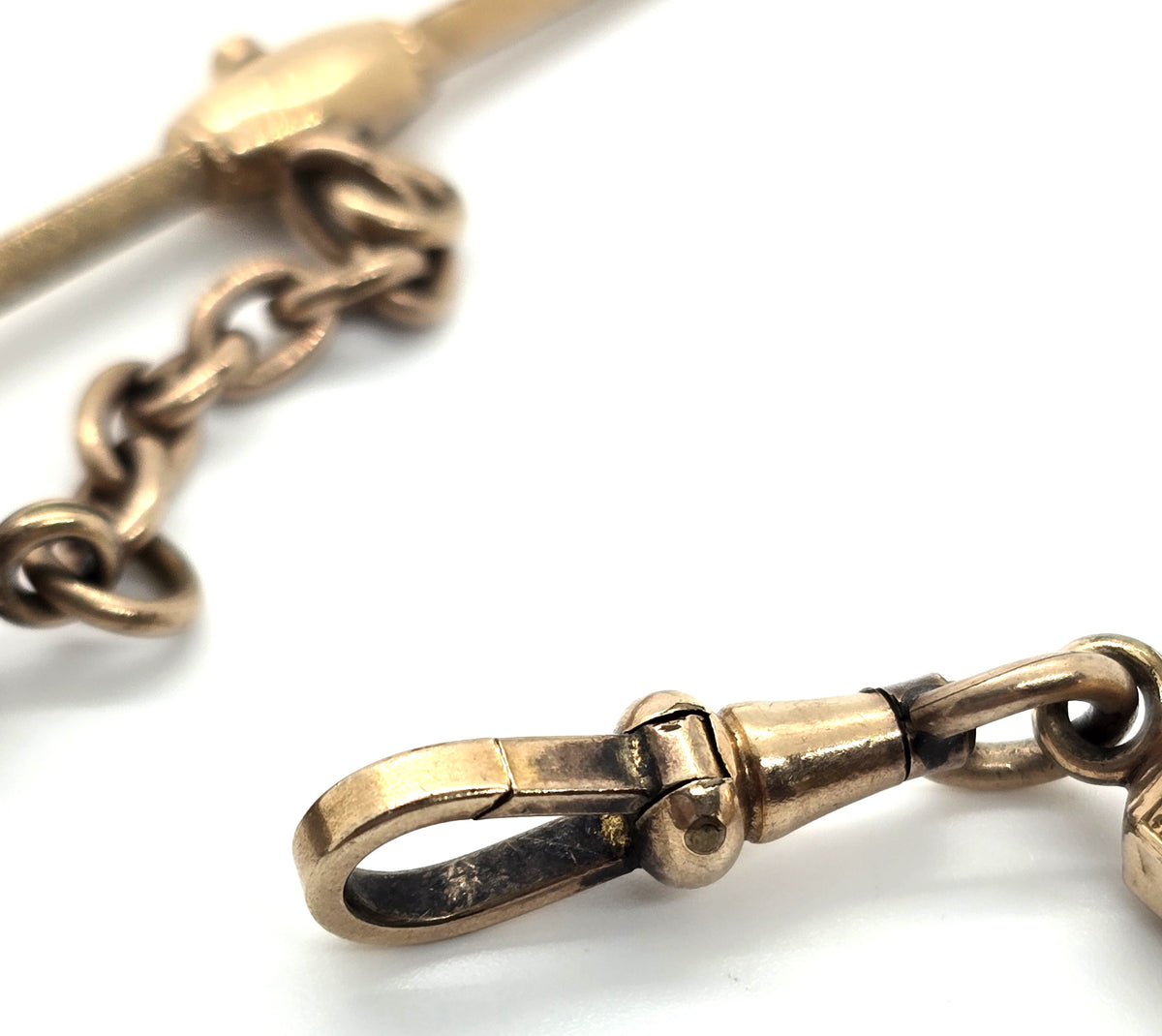 10k gold Antique Victorian braided hair mourning chain with gold filled locket