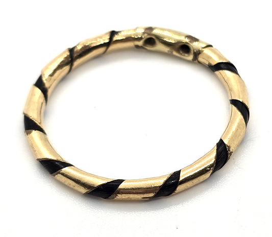 14k yellow gold Elephant hair antique Victorian souvenir ring size 5