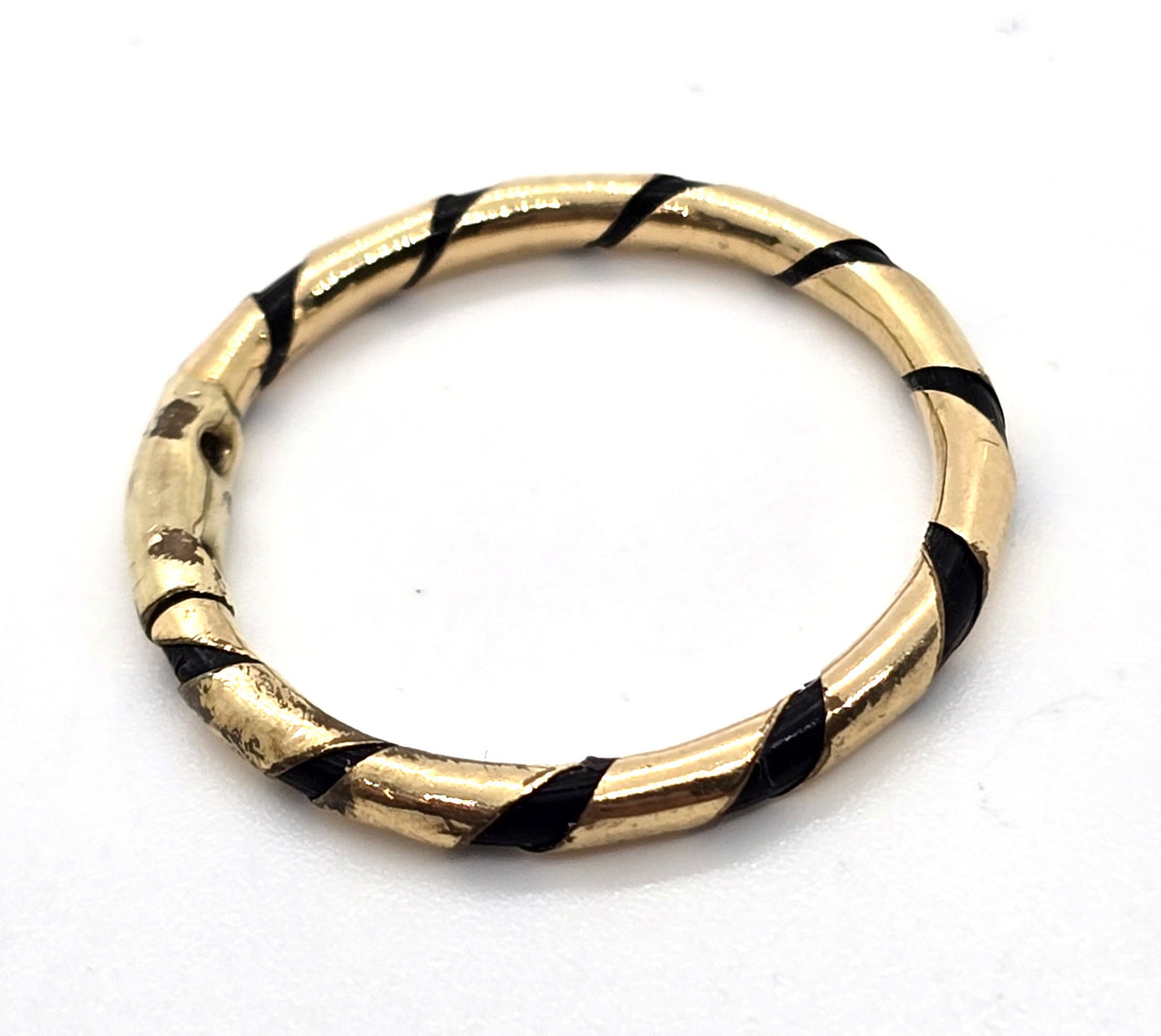 14k yellow gold Elephant hair antique Victorian souvenir ring size 5