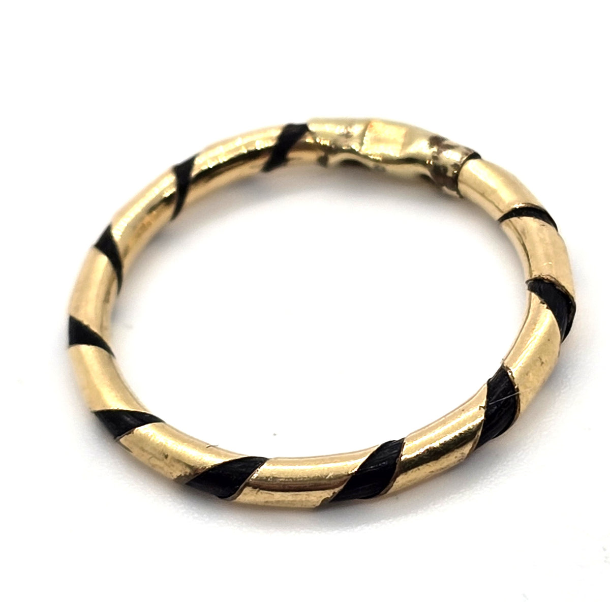 14k yellow gold Elephant hair antique Victorian souvenir ring size 5