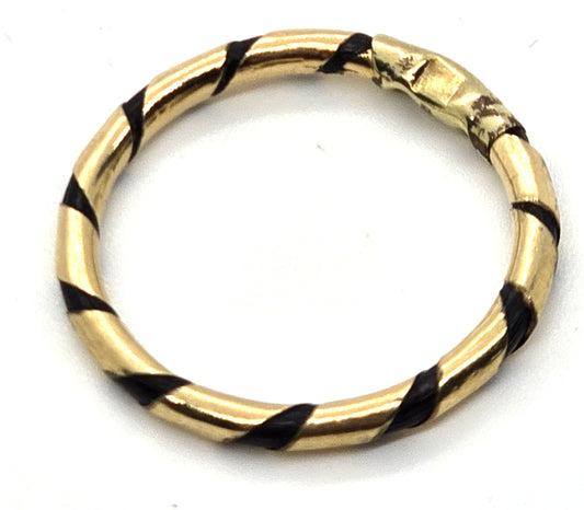 14k yellow gold Elephant hair antique Victorian souvenir ring size 5