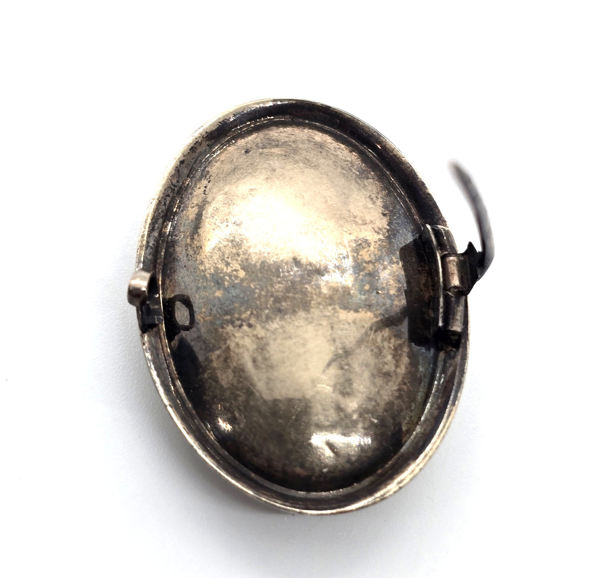 Gold filled Antique enamel mourning braided hair memento enamel mori brooch