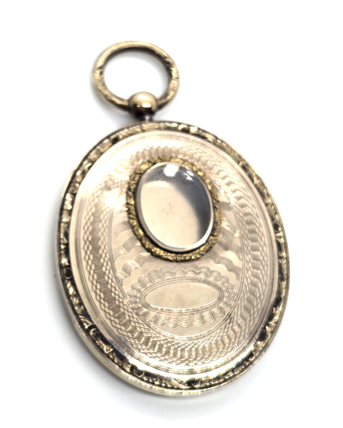 Yellow gold filled Antique Victorian mourning opening window locket