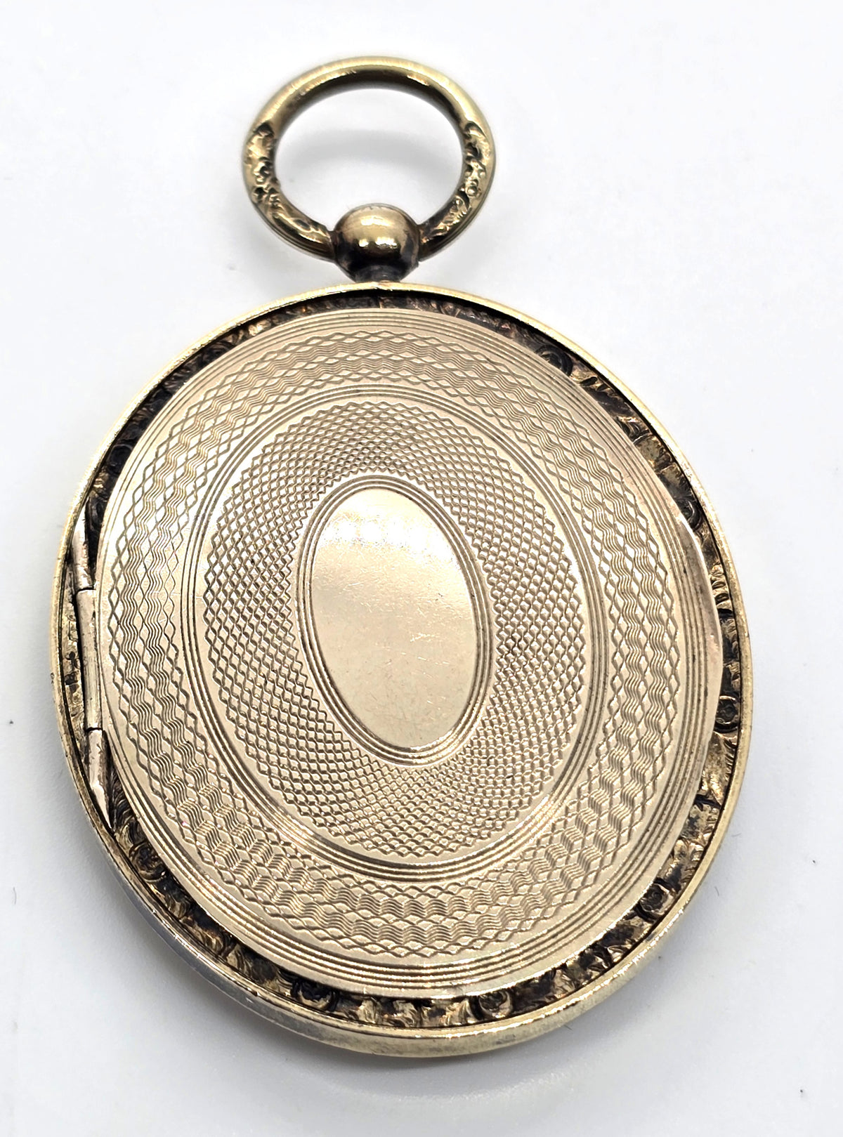 Yellow gold filled Antique Victorian mourning opening window locket