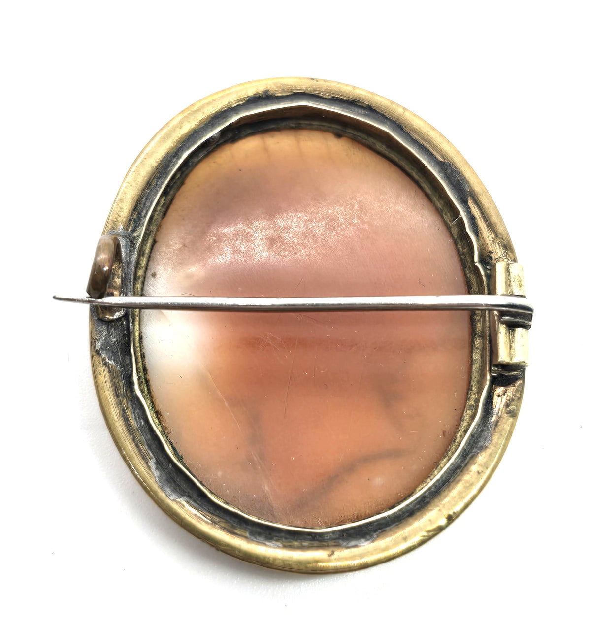 Greco Roman Carved Shell Cameo gold filled antique cameo brooch UK