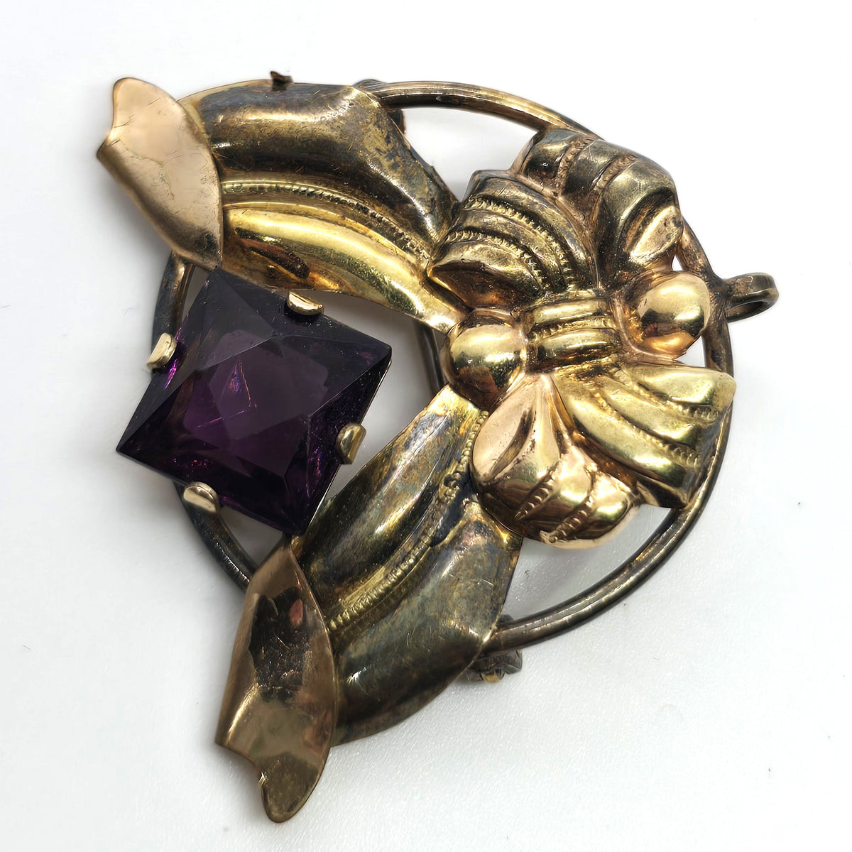 Providence Stock Co Antique 12k yellow gold filled vintage watch fob brooch