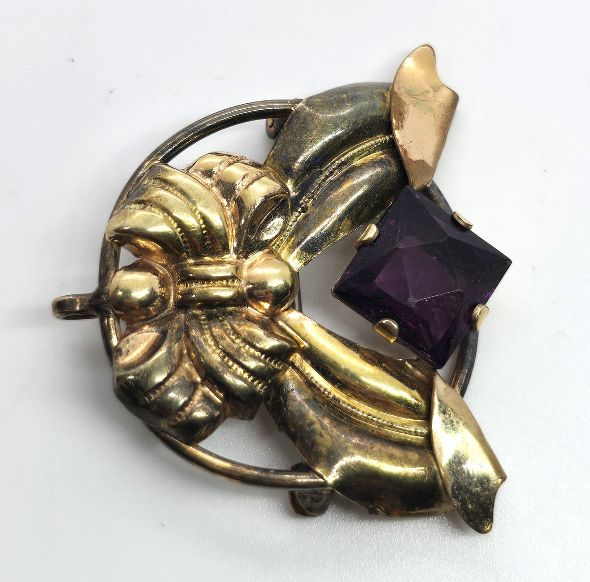 Providence Stock Co Antique 12k yellow gold filled vintage watch fob brooch