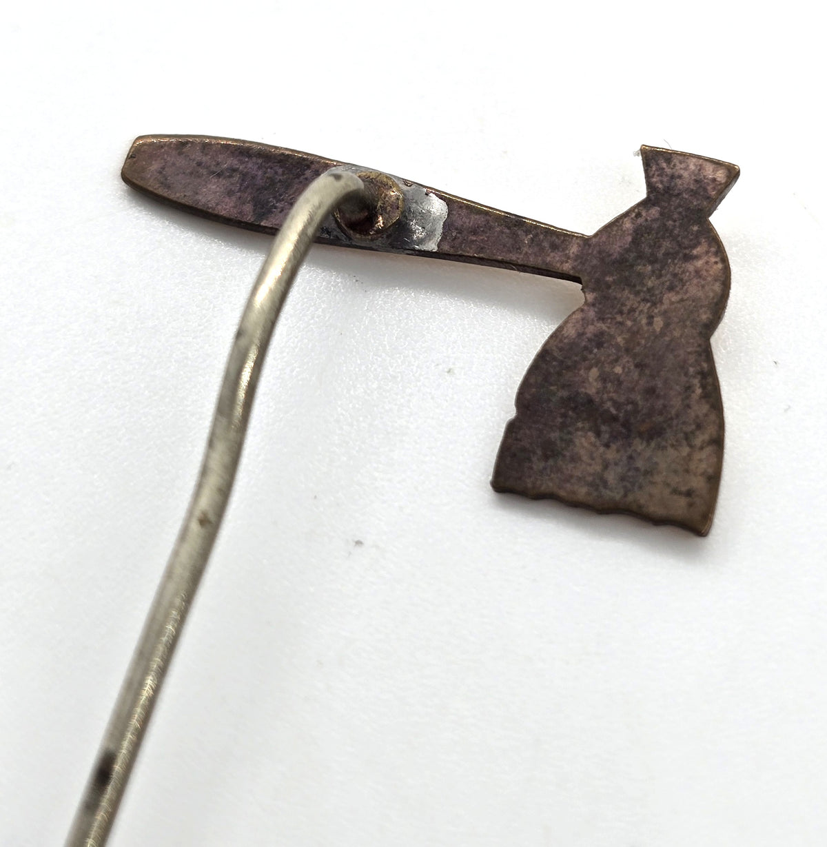 Radical prohibitionist Carry A. Nation 1901 souvenir antique stick pin Temperance Hatchet