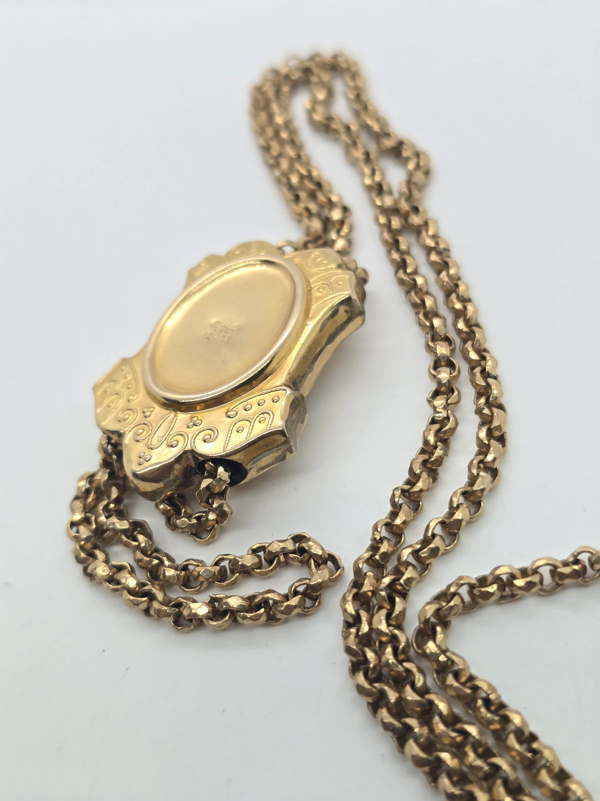 Jacoby-Bender JCB Cameo 12k yellow gold filled large slider lorgnette necklace