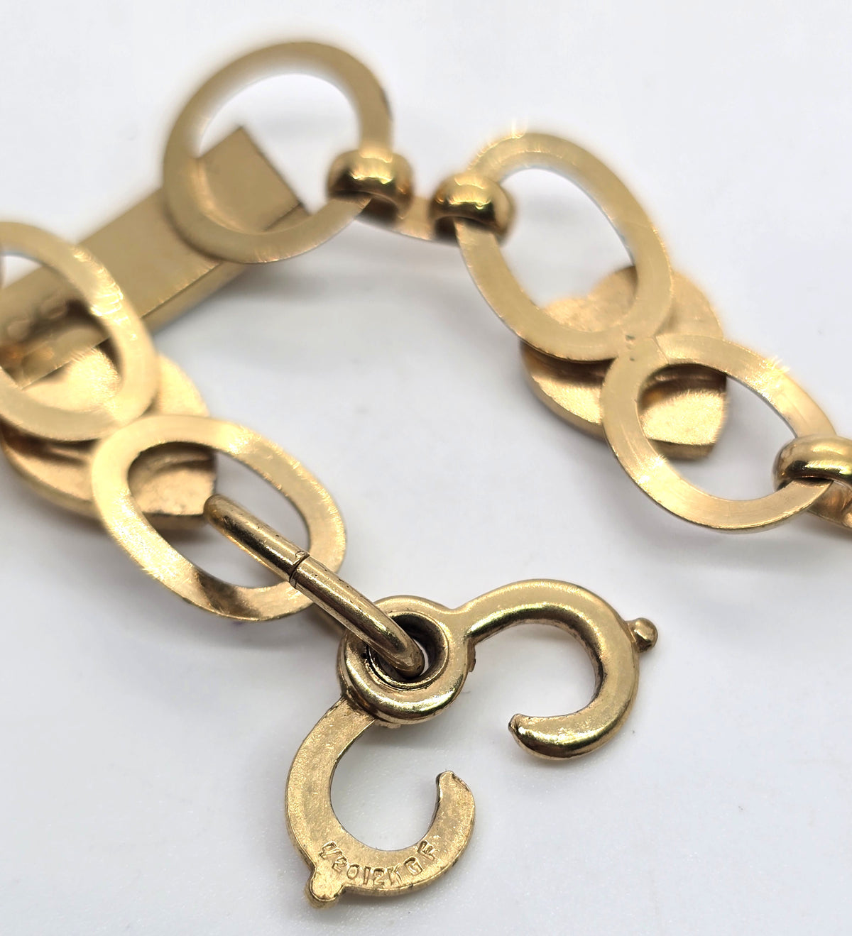La Mode vintage 12k yellow gold filled sweetheart bracelet with name plate