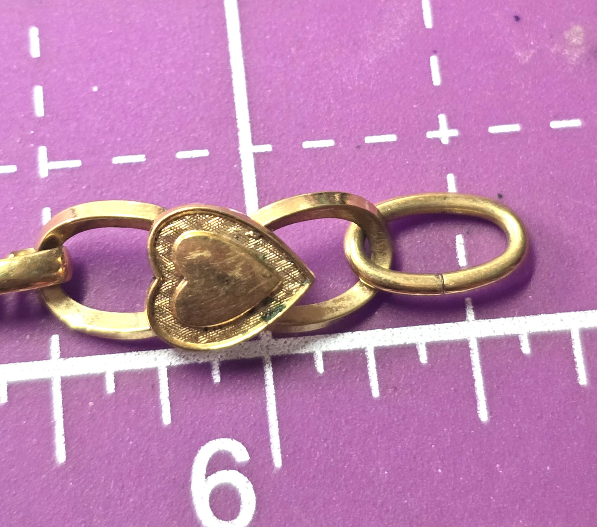 La Mode vintage 12k yellow gold filled sweetheart bracelet with name plate