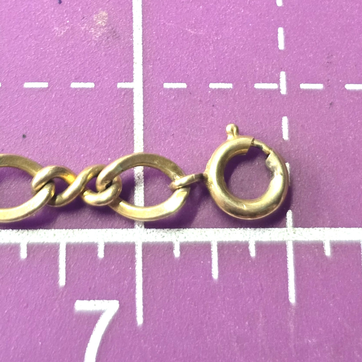 Vintage 12k yellow gold filled alternating link bracelet 7.5 inches