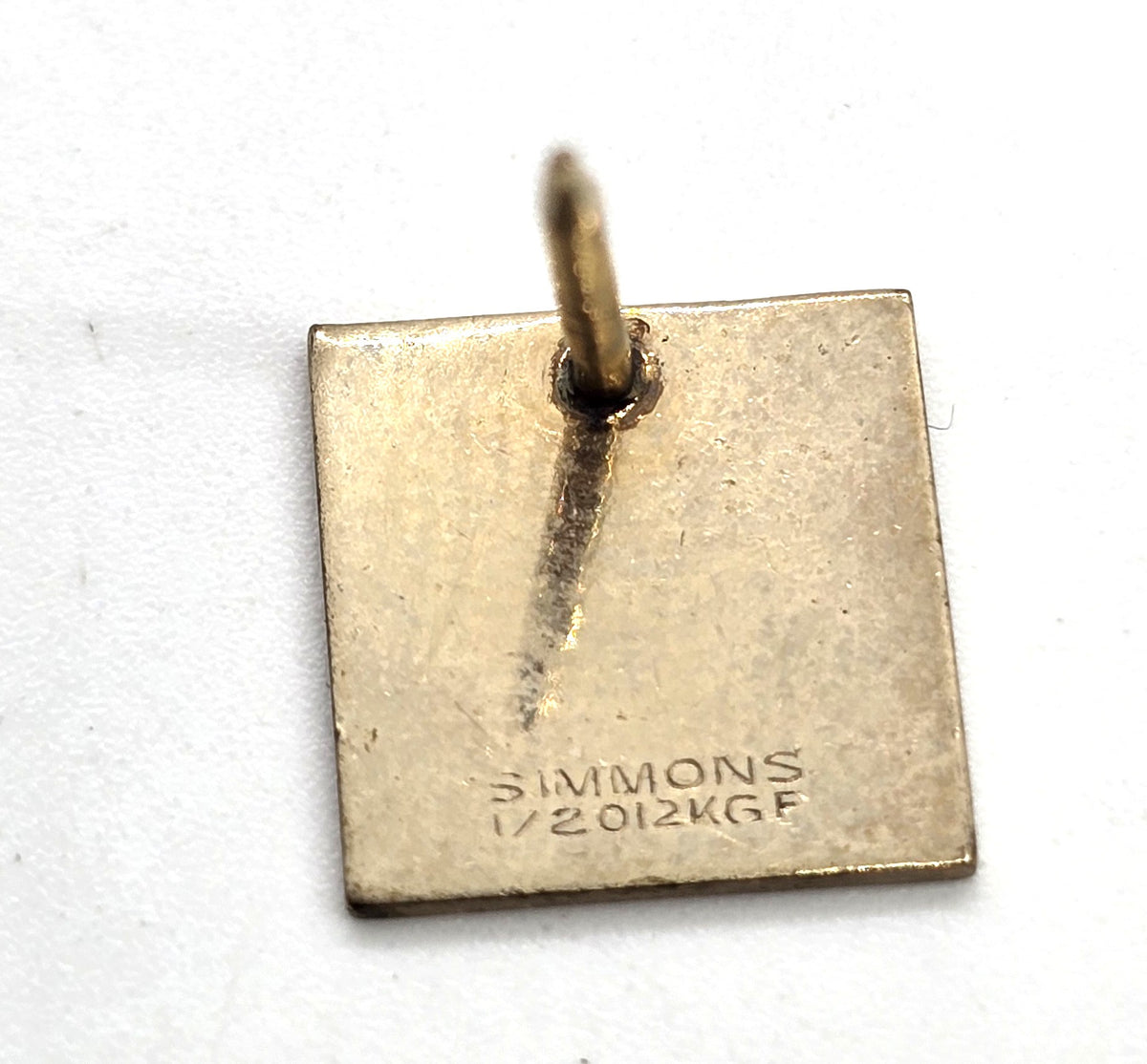 Simmons Art Deco rose yellow and white gold filled vintage tie tack