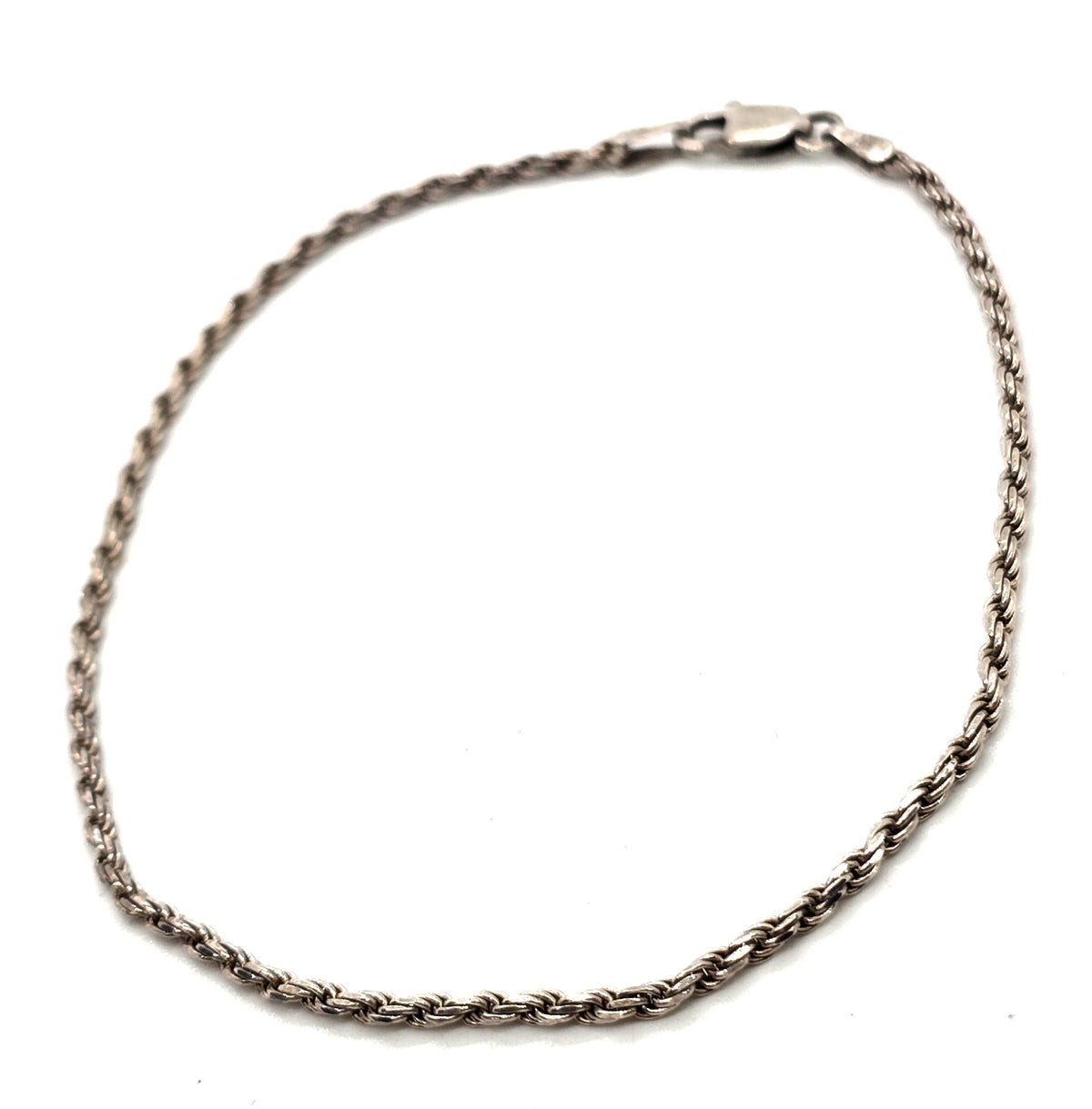 Twisted rope Chain sterling silver vintage 8 inch tennis bracelet
